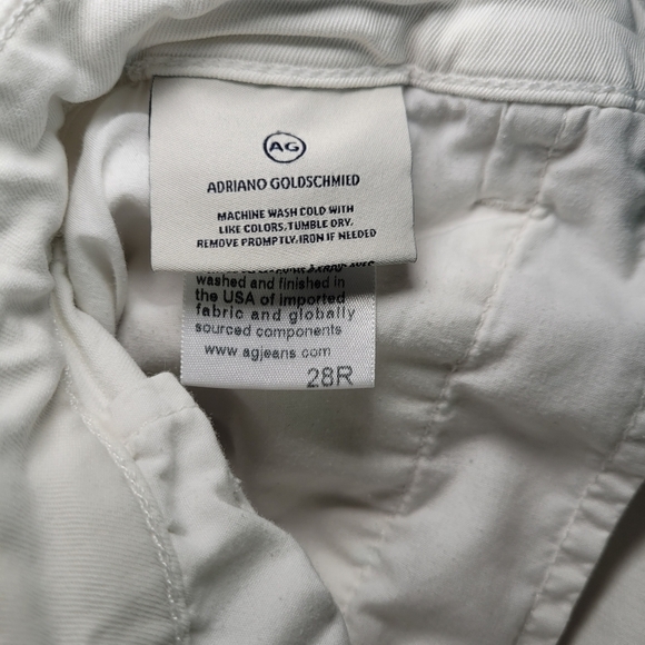 AG Adriano Goldschmied The Tristan White Distressed Tailored Trousers size 28 - Picture 11 of 13